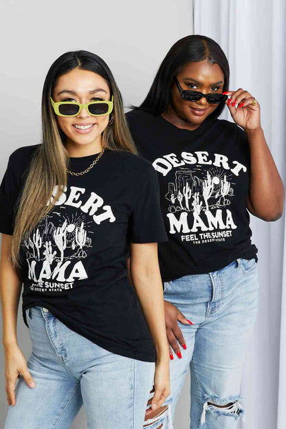 mineB T-shirt graphique DESERT MAMA pleine taille