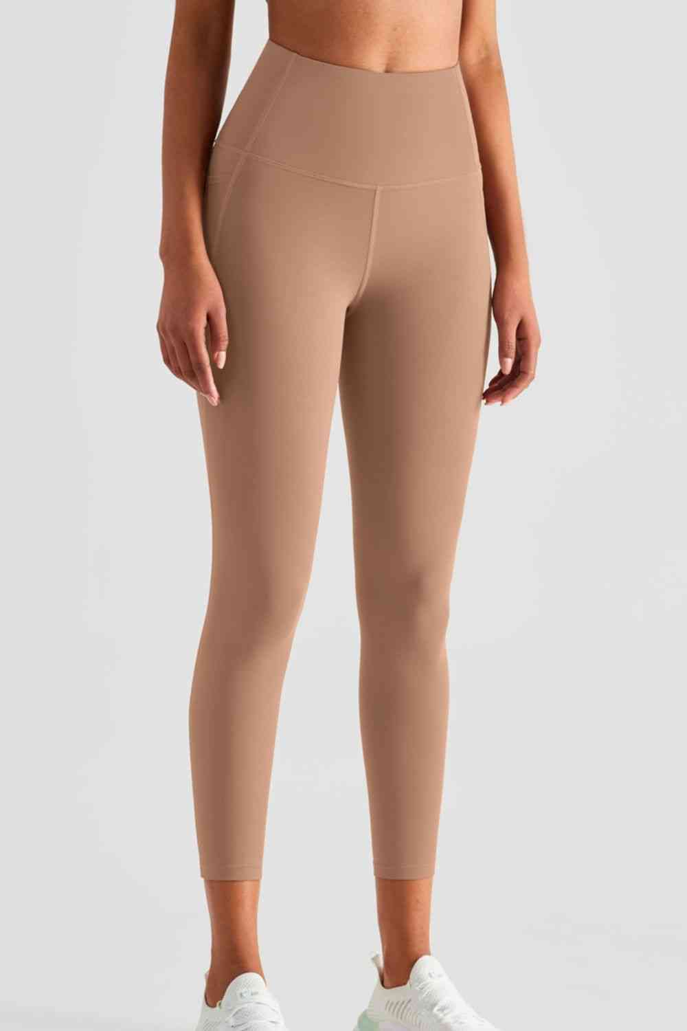 Leggings deportivos de cintura ancha con bolsillos