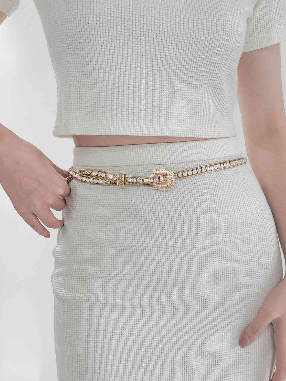 Ceinture en métal strass