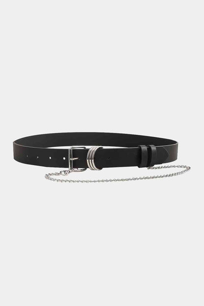 Ceinture à chaîne en alliage de cuir PU