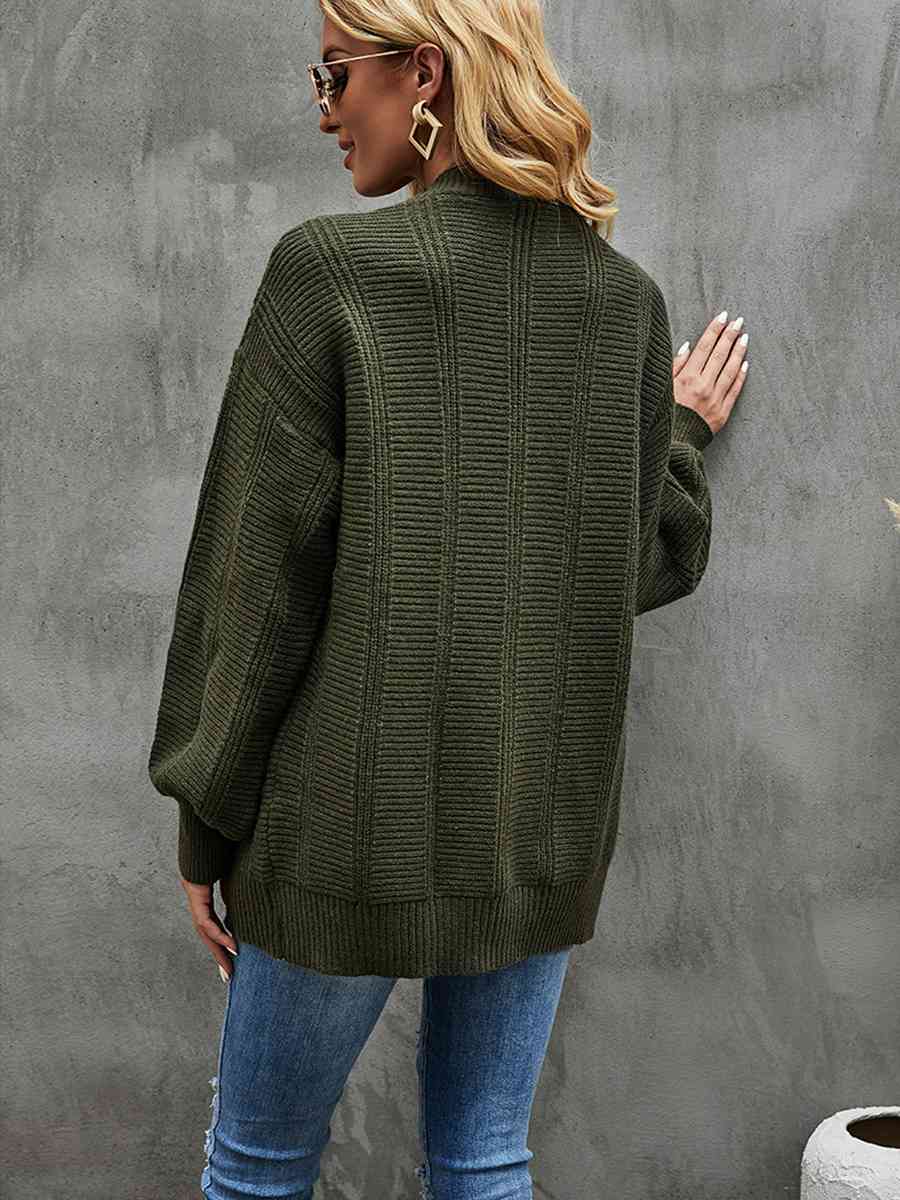 Cardigan à épaules tombantes en tricot torsadé