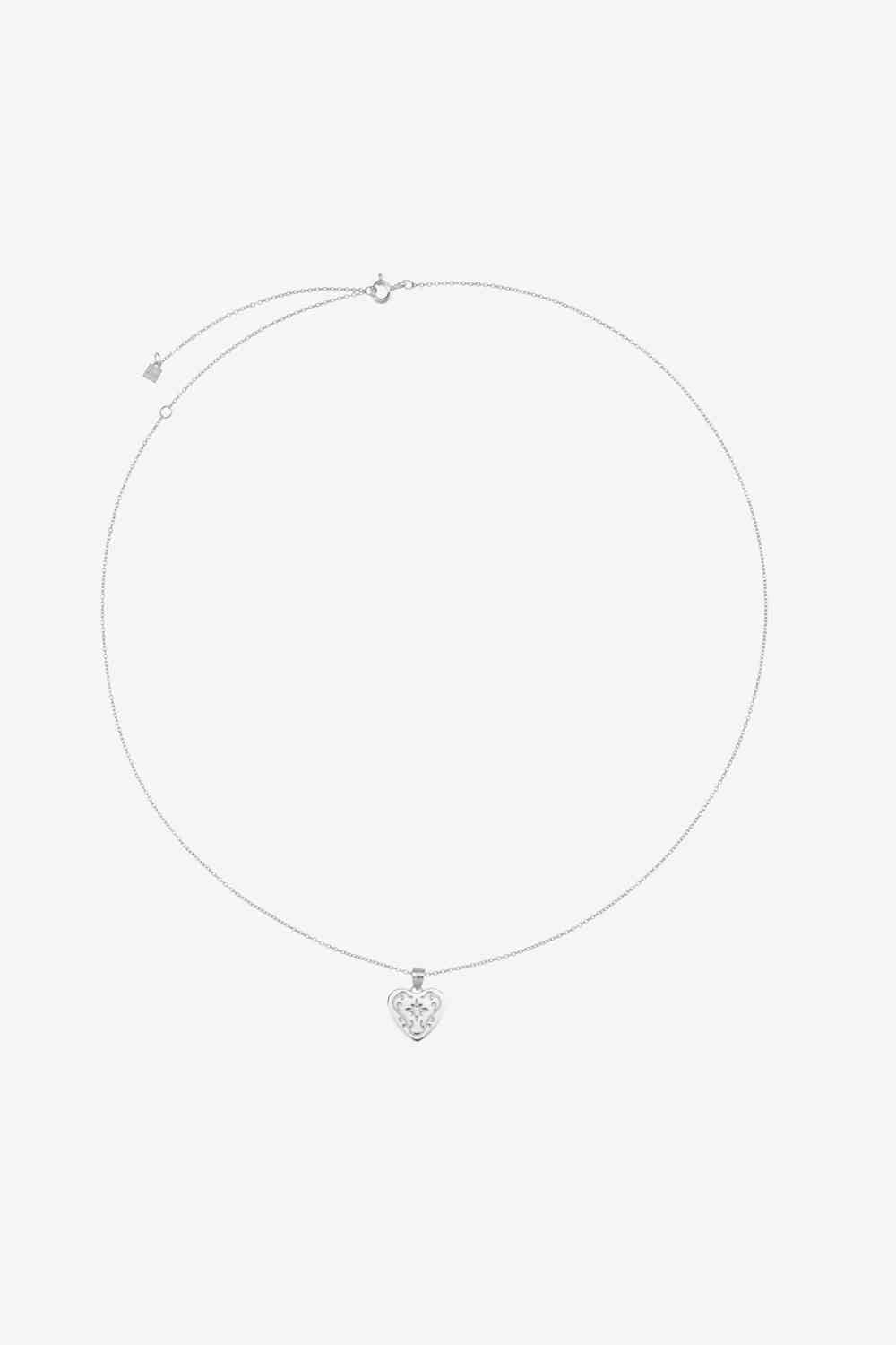 Collier avec pendentif cœur en argent sterling 925