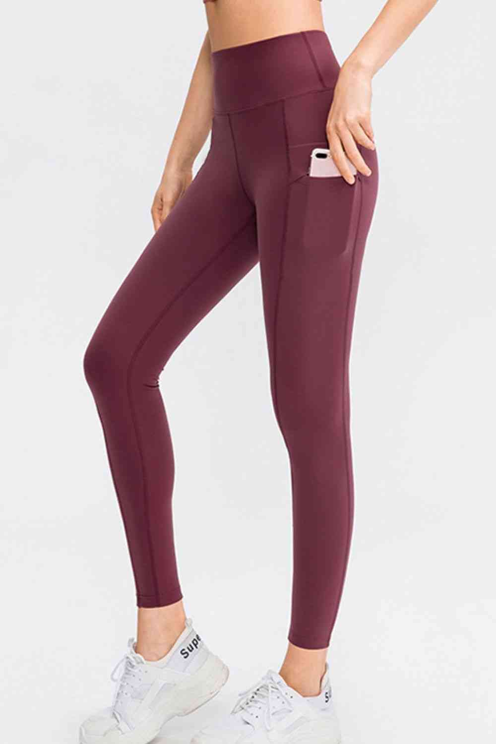 Pantalon de sport long coupe slim à large ceinture avec poche