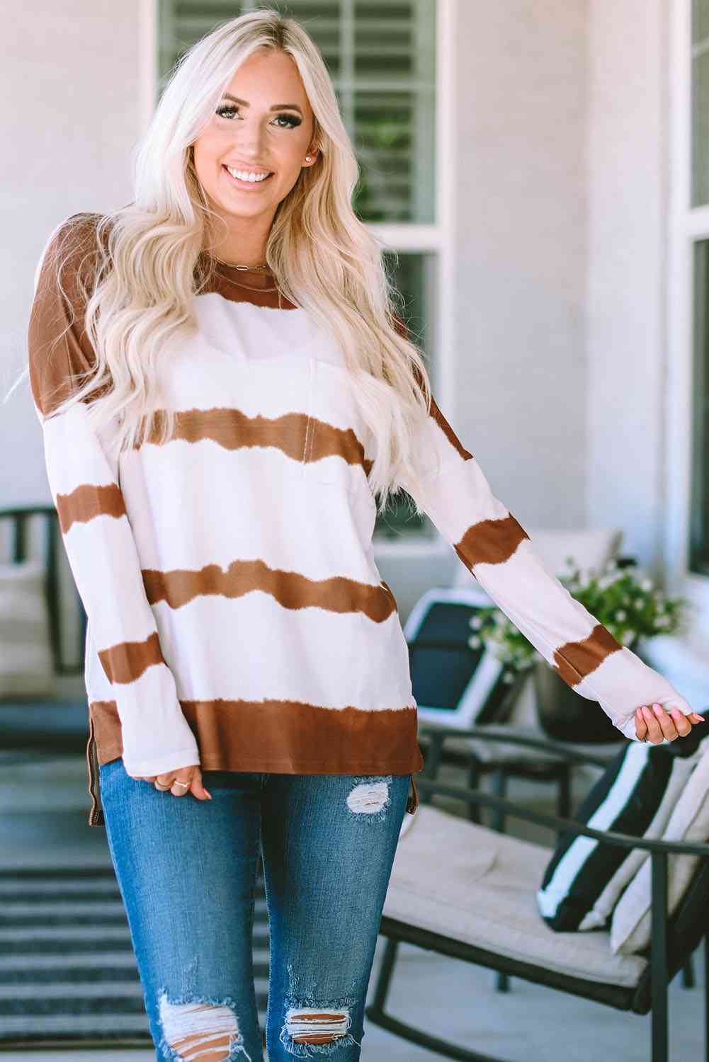 Drop Shoulder Long Sleeve T-Shirt