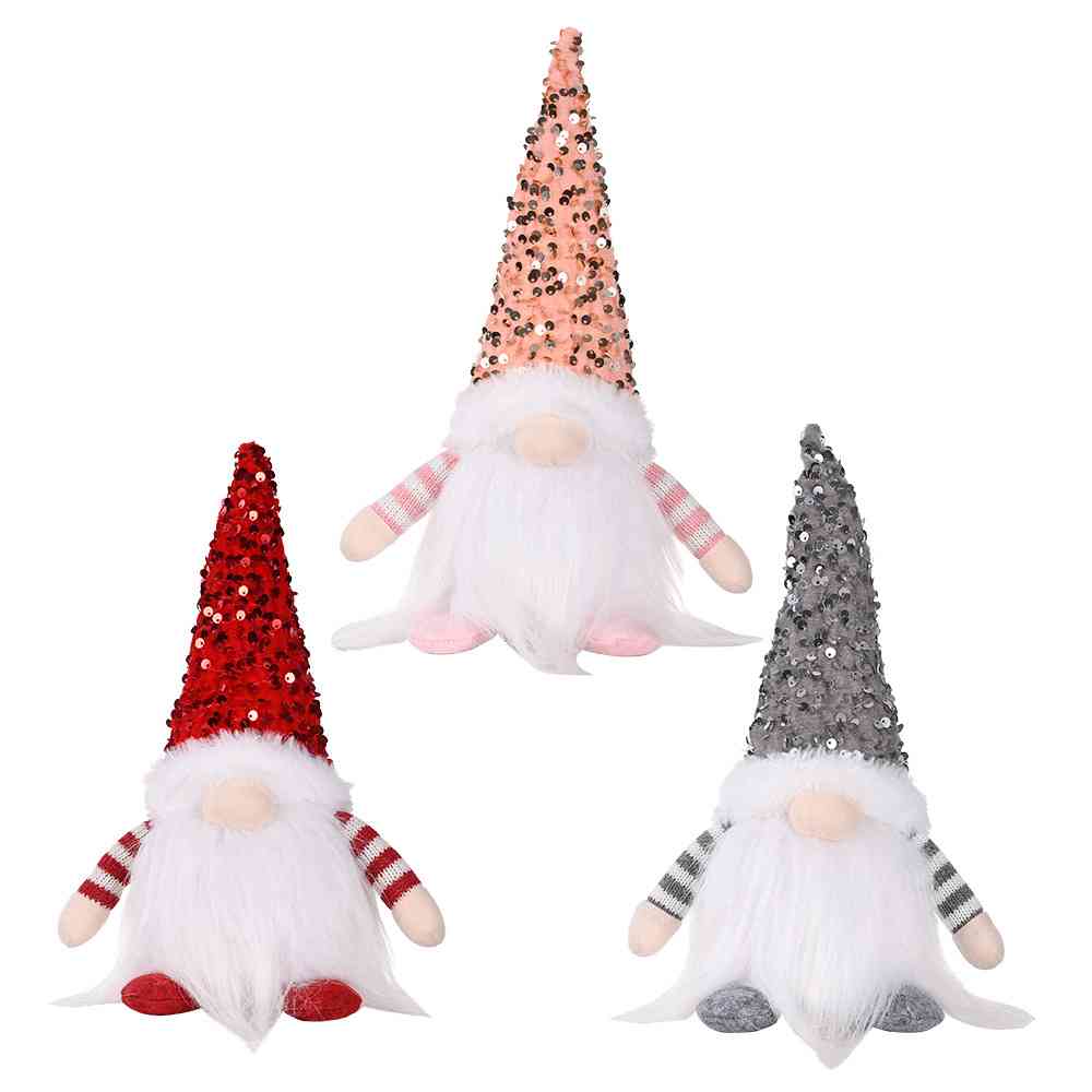 Gnome sans visage lumineux à paillettes