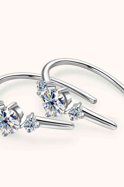 Boucles d'oreilles en argent sterling 925 Moissanite