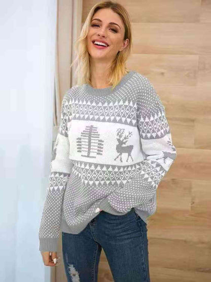 Reindeer Round Neck Sweater