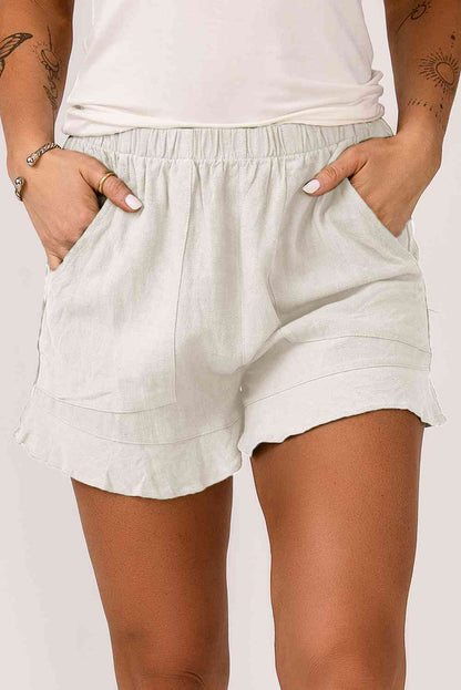 Shorts con bolsillos y cintura elástica