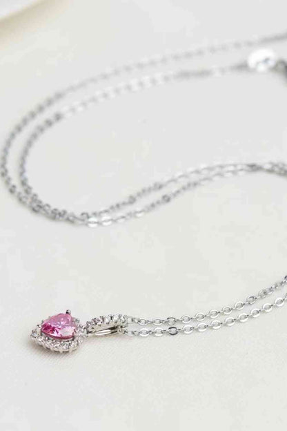 Collier pendentif coeur moissanite 1 carat