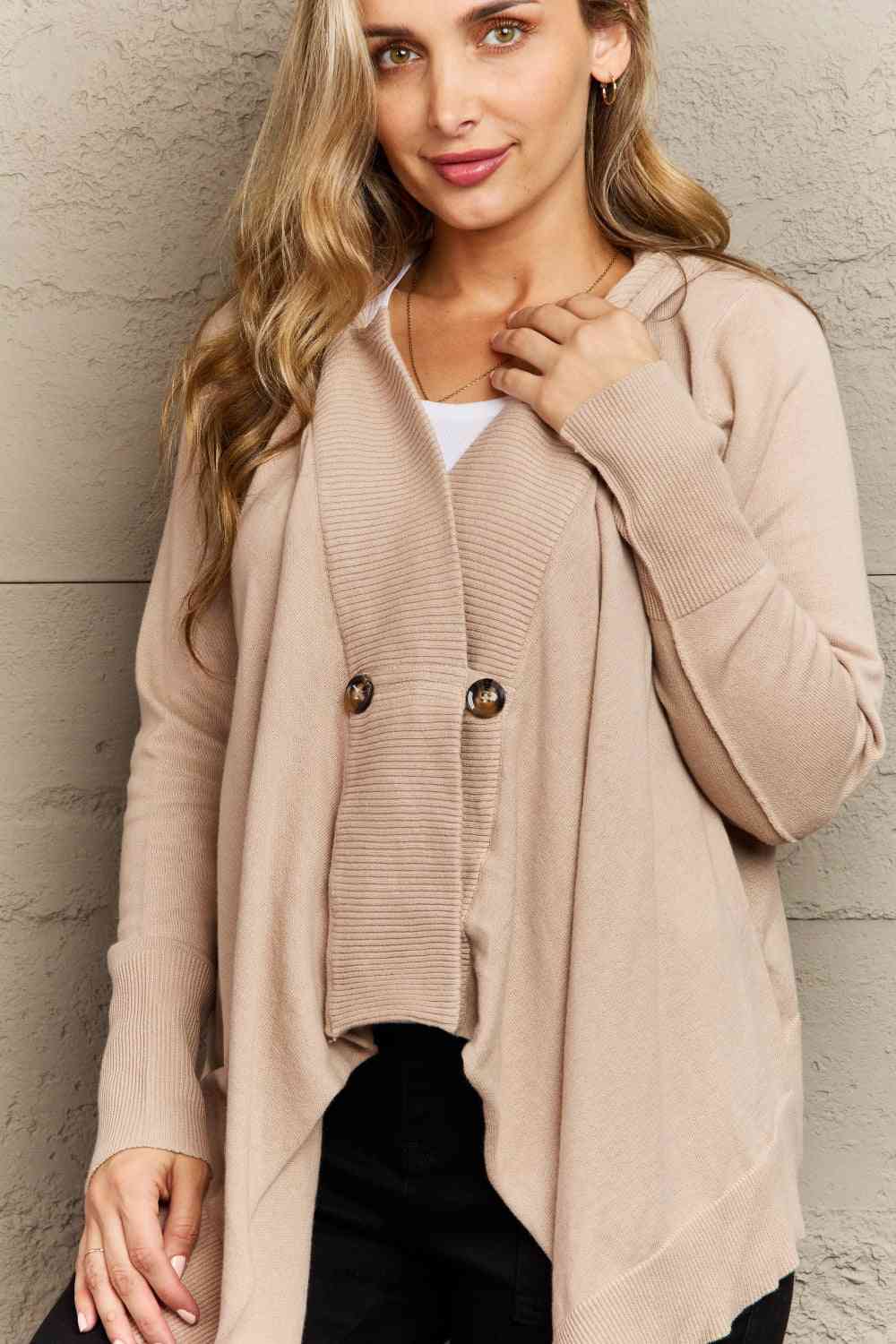 HEYSON Warm Me Up Cardigan à capuche pleine taille