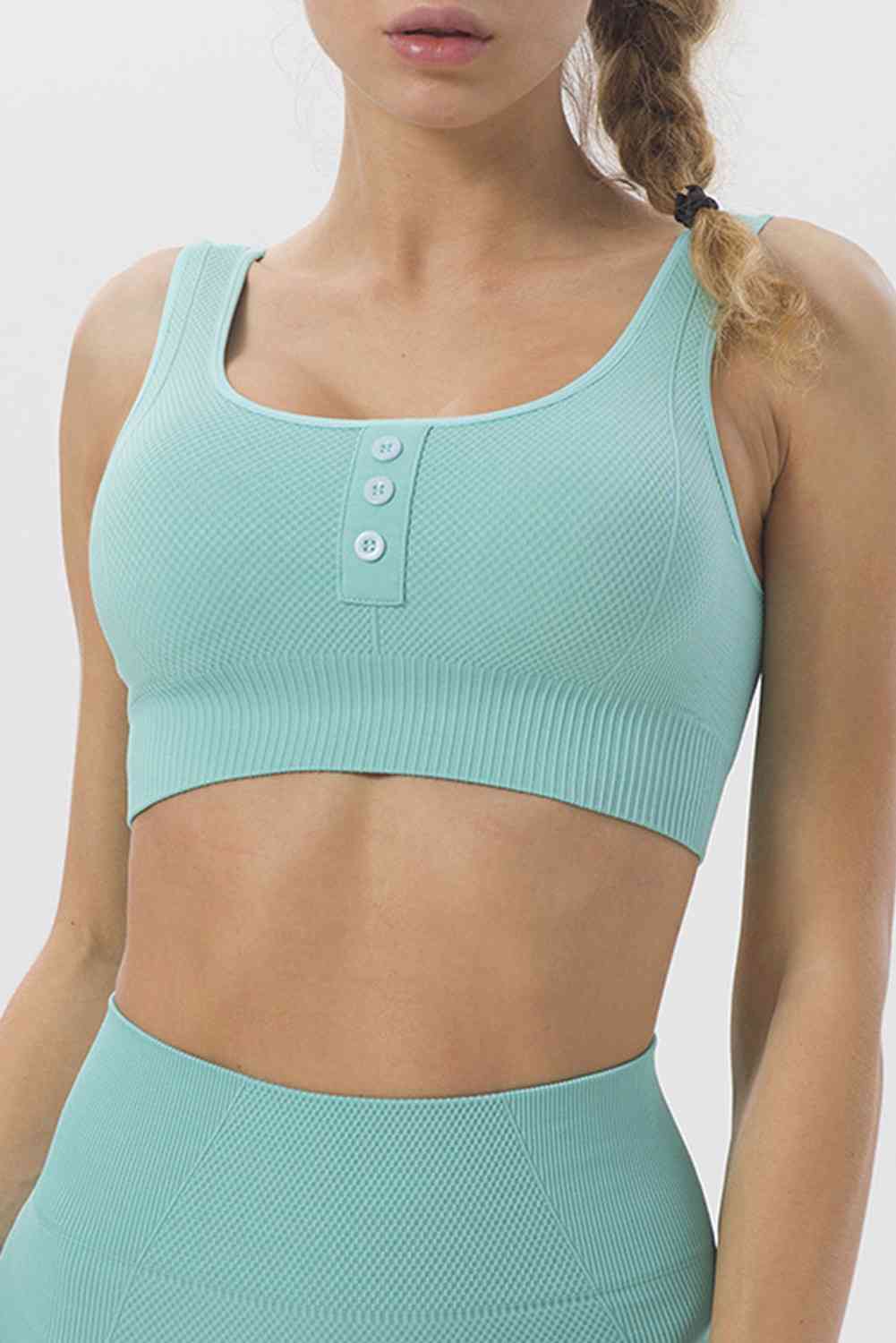 Soutien-gorge de sport sans manches à encolure dégagée