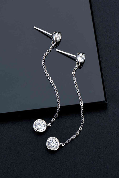 Boucles d’oreilles en chaîne Moissanite adorées