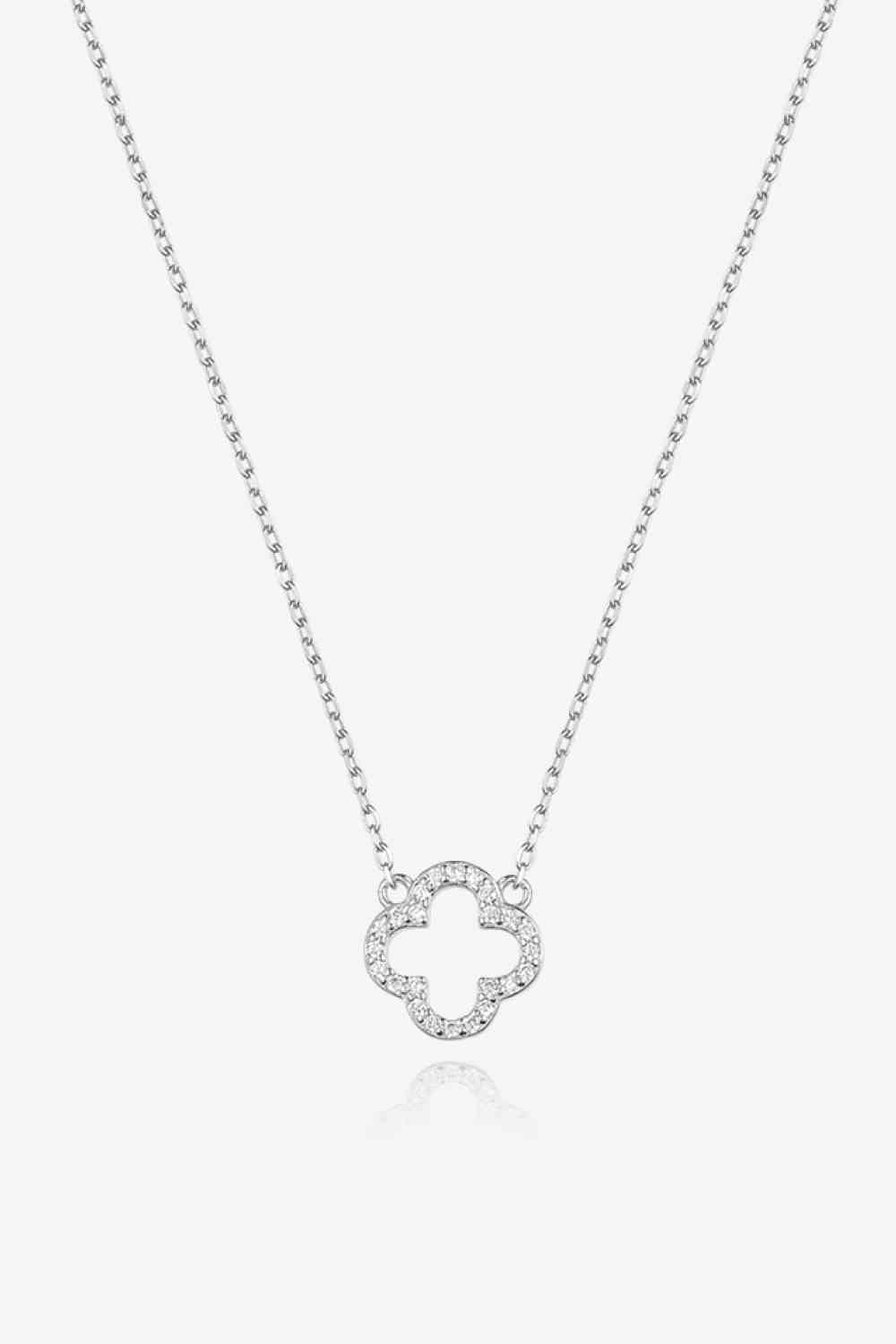 Inlaid Cubic Zirconia 925 Sterling Silver Necklace