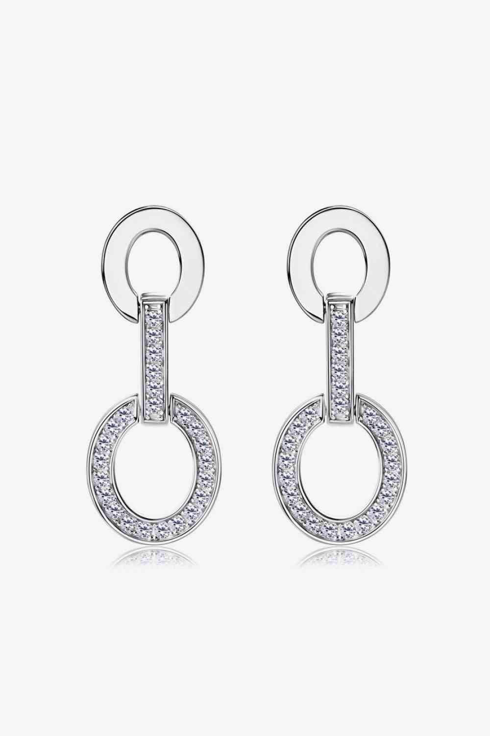 Boucles d'oreilles en argent sterling 925 Moissanite