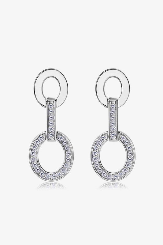 Boucles d'oreilles en argent sterling 925 Moissanite