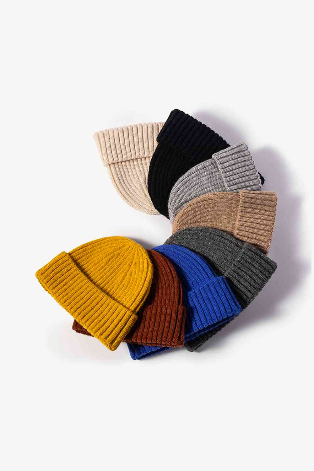 Gorro con puños de punto acanalado