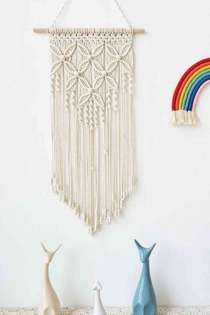 Decoración colgante de pared de macramé