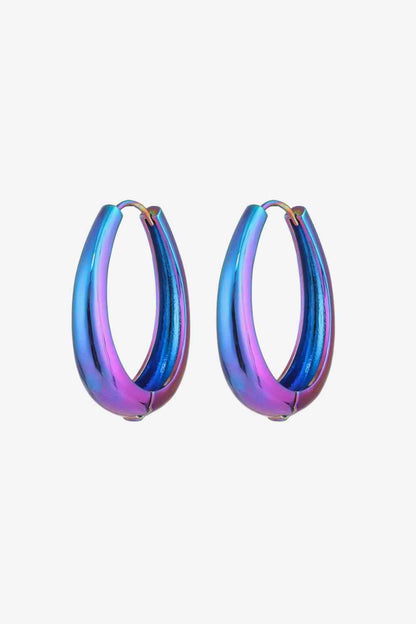 Boucles d'oreilles Huggie multicolores