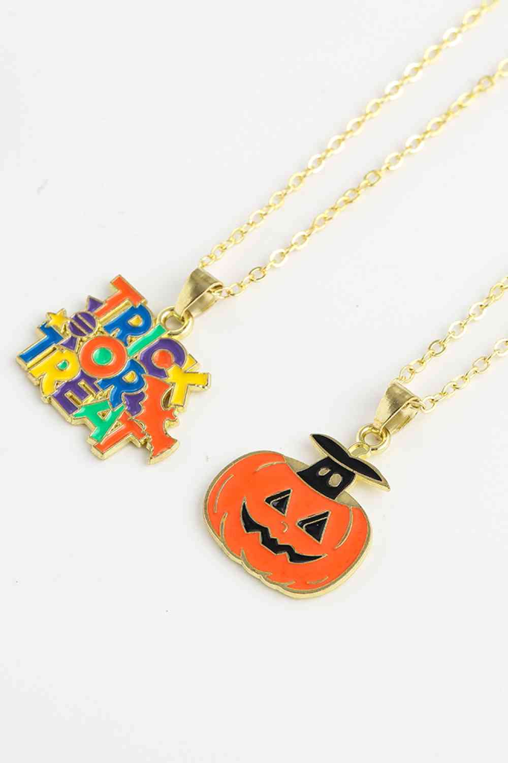 Conjunto de collar de dos piezas con tema de Halloween