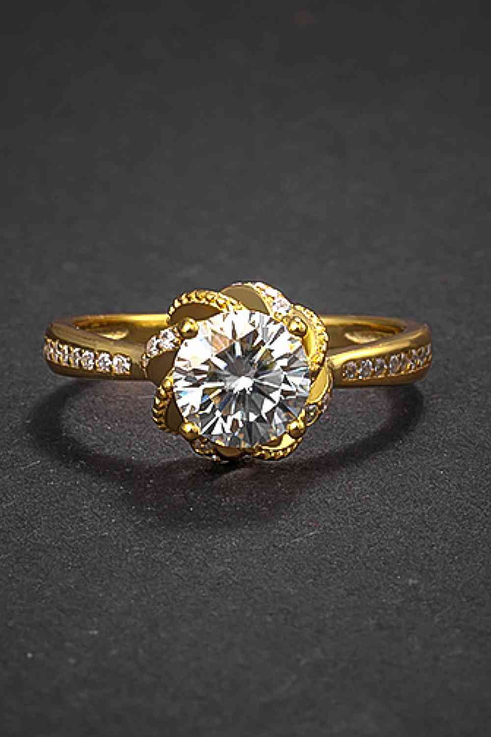 Bague Moissanite Embrasse-moi une fois