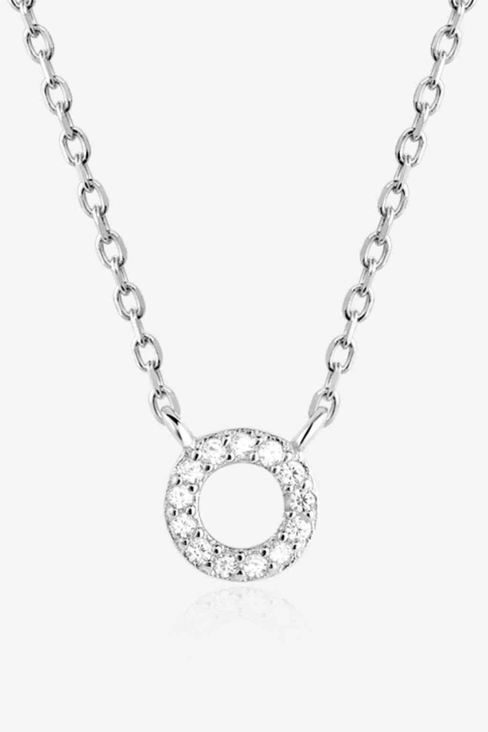 Collier en argent sterling 925 avec zircon L à P