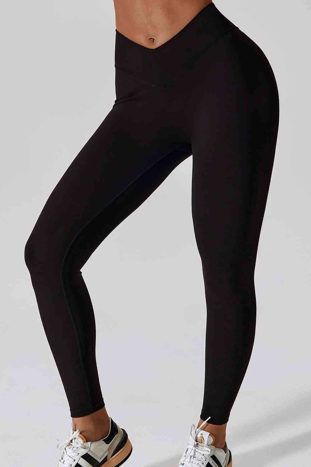 Legging de sport coupe slim à large ceinture