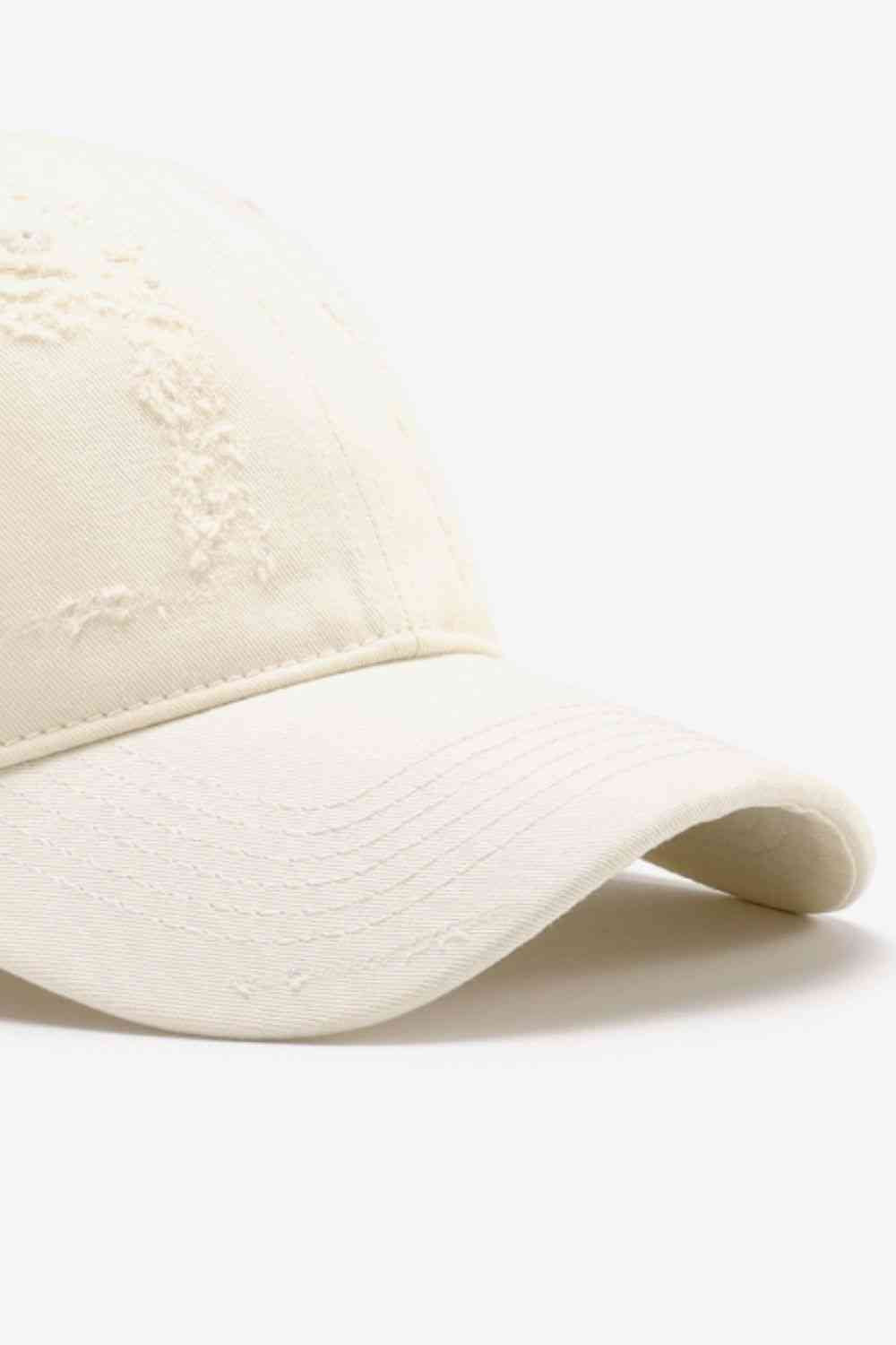 Casquette de baseball réglable en détresse