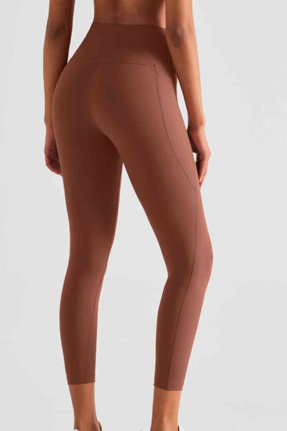 Leggings deportivos de cintura ancha con bolsillos