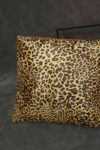 Pochette en cuir PU léopard