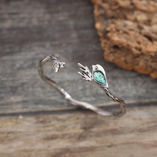 Alloy Leaf Cuff Bracelet