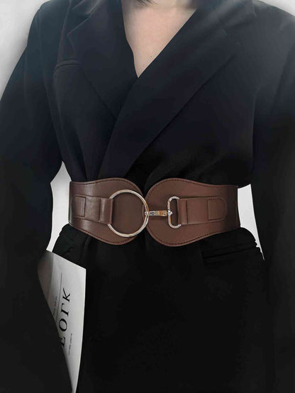 Ceinture large élastique en PU