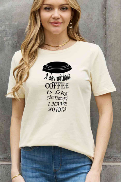 T-shirt en coton graphique à slogan pleine taille Simply Love