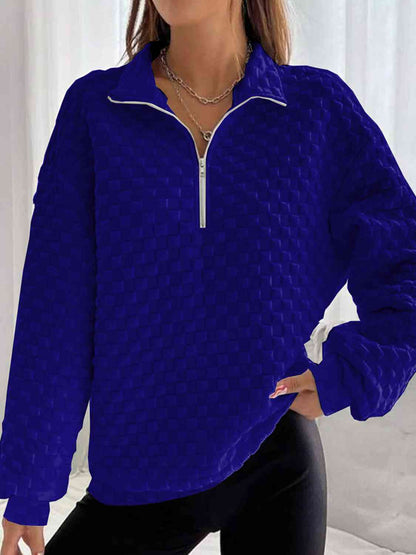 Sudadera con cuello y media cremallera