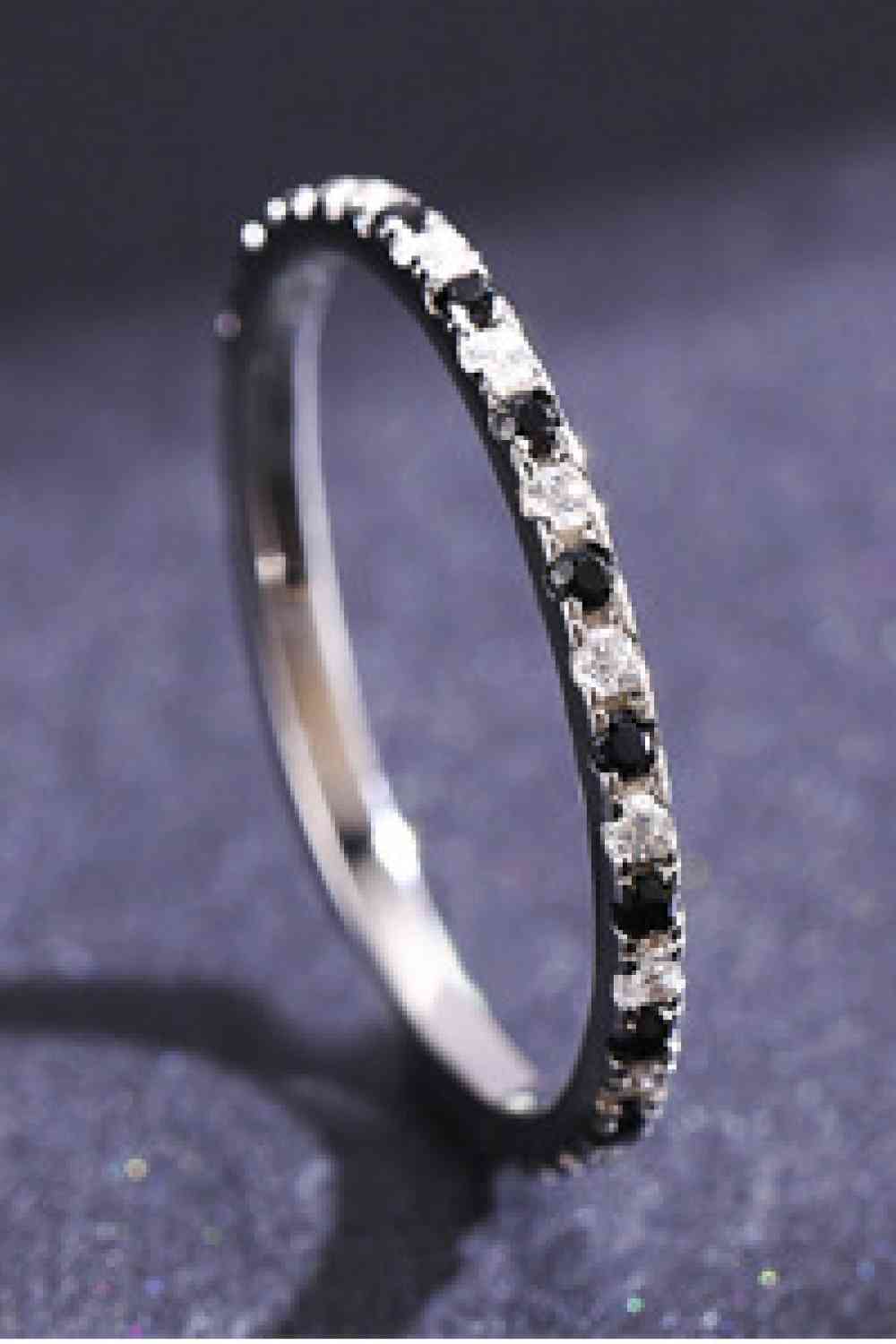 Bague en argent sterling 925 et zircone cubique