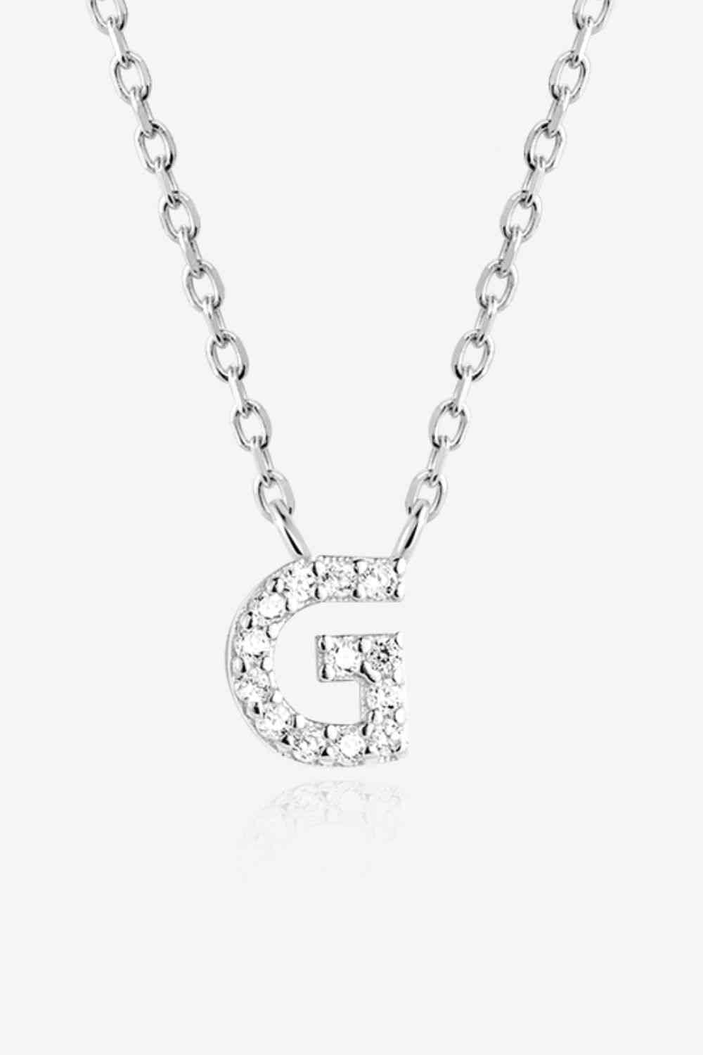 Collar de plata de ley 925 con circonitas G To K