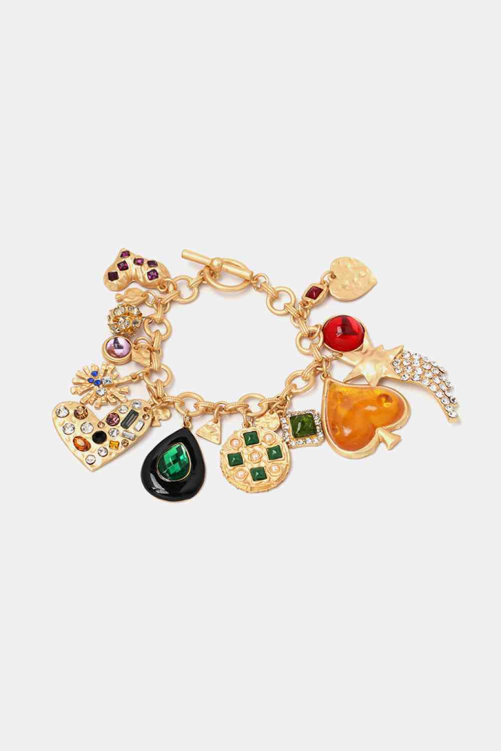 Pulsera de resina con múltiples dijes