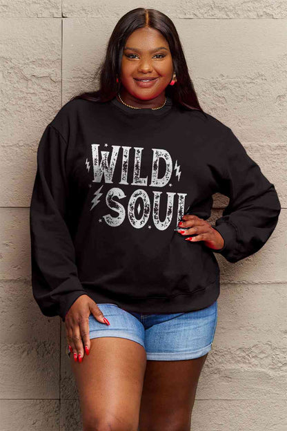 Simply Love Sweat-shirt graphique WILD SOUL pleine grandeur