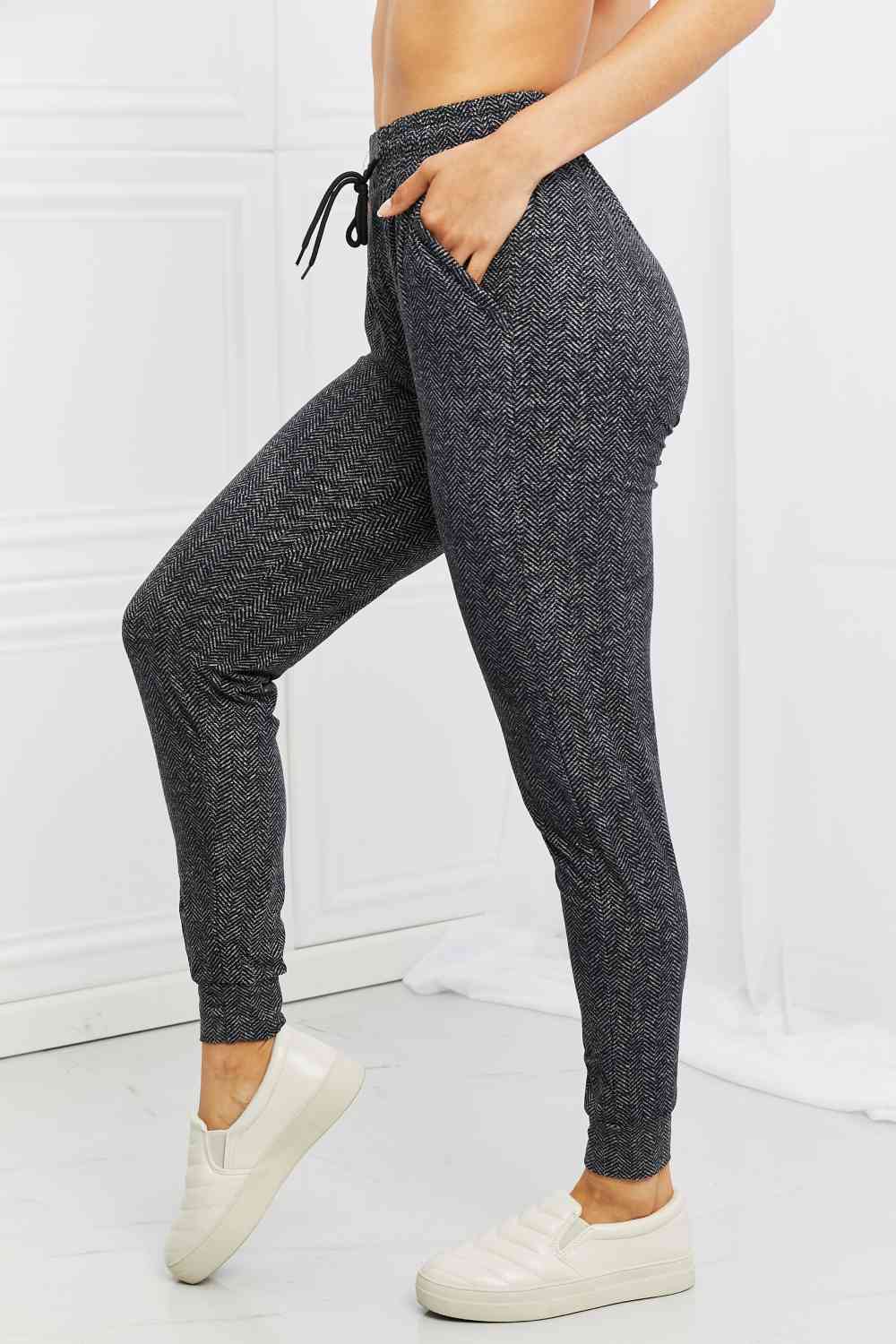 Leggings Depot Stay In - Pantalon de jogging taille pleine avec cordon de serrage