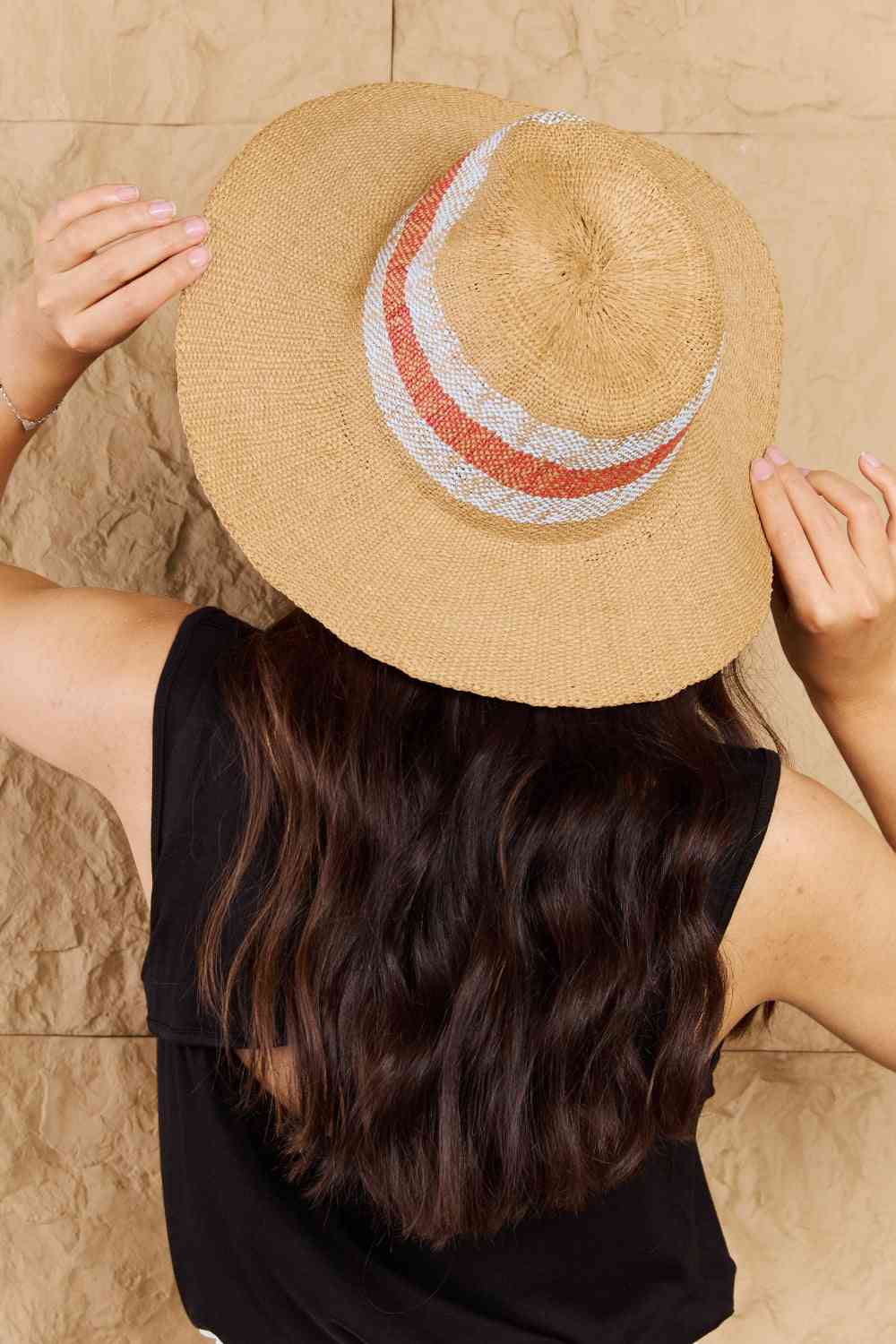 Chapeau de soleil en paille Fame Protect Me Vivid Glow