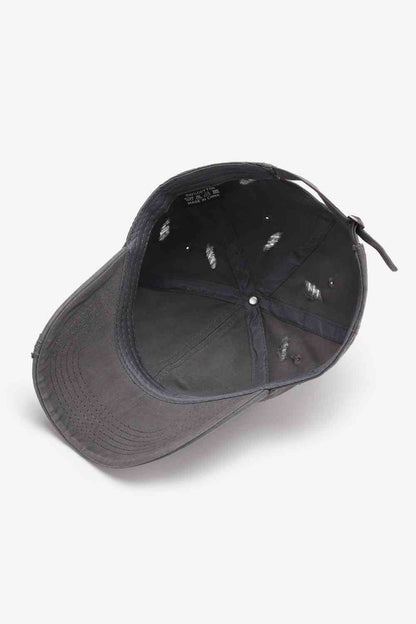 Gorra de béisbol ajustable desgastada