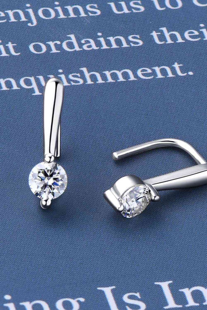 Boucles d'oreilles en argent sterling 925 Moissanite