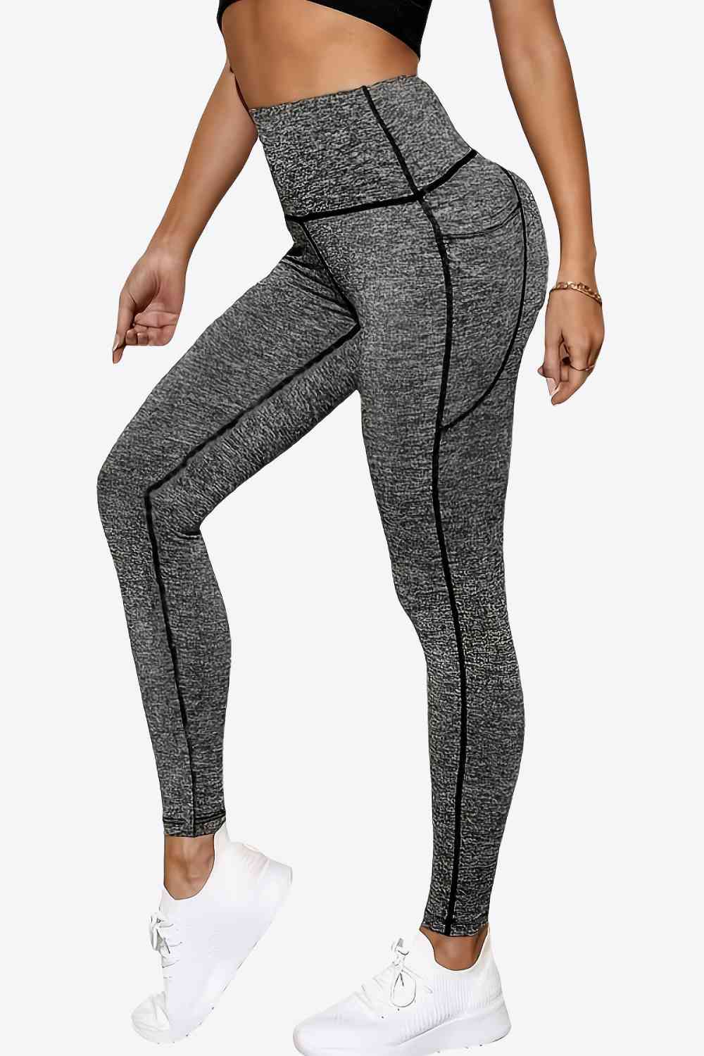 Legging de sport à large ceinture avec poches latérales