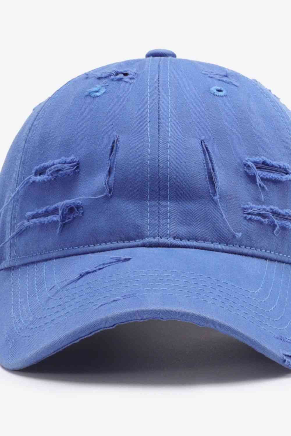 Casquette de baseball réglable en détresse