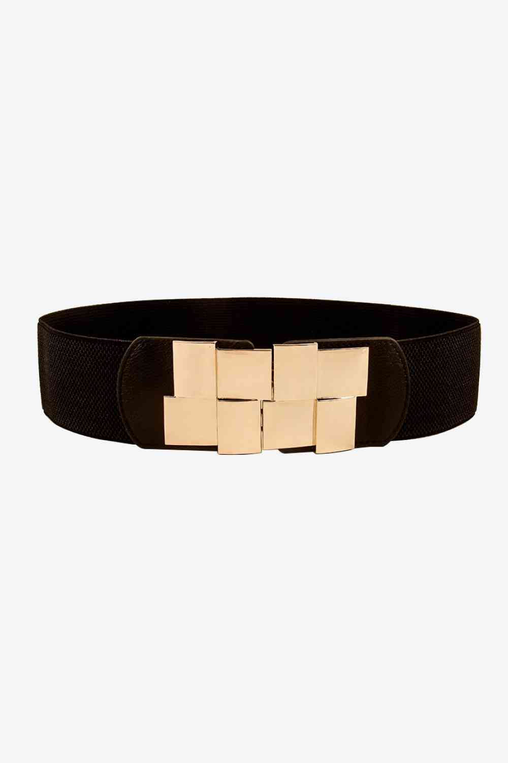 Ceinture large élastique à boucle géométrique