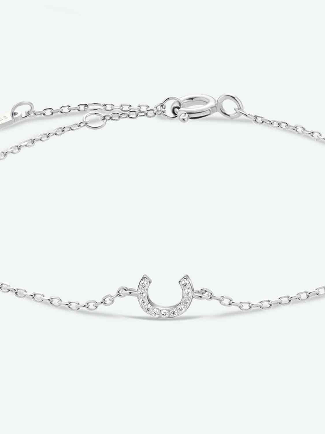 A To F Zircon 925 Sterling Silver Bracelet