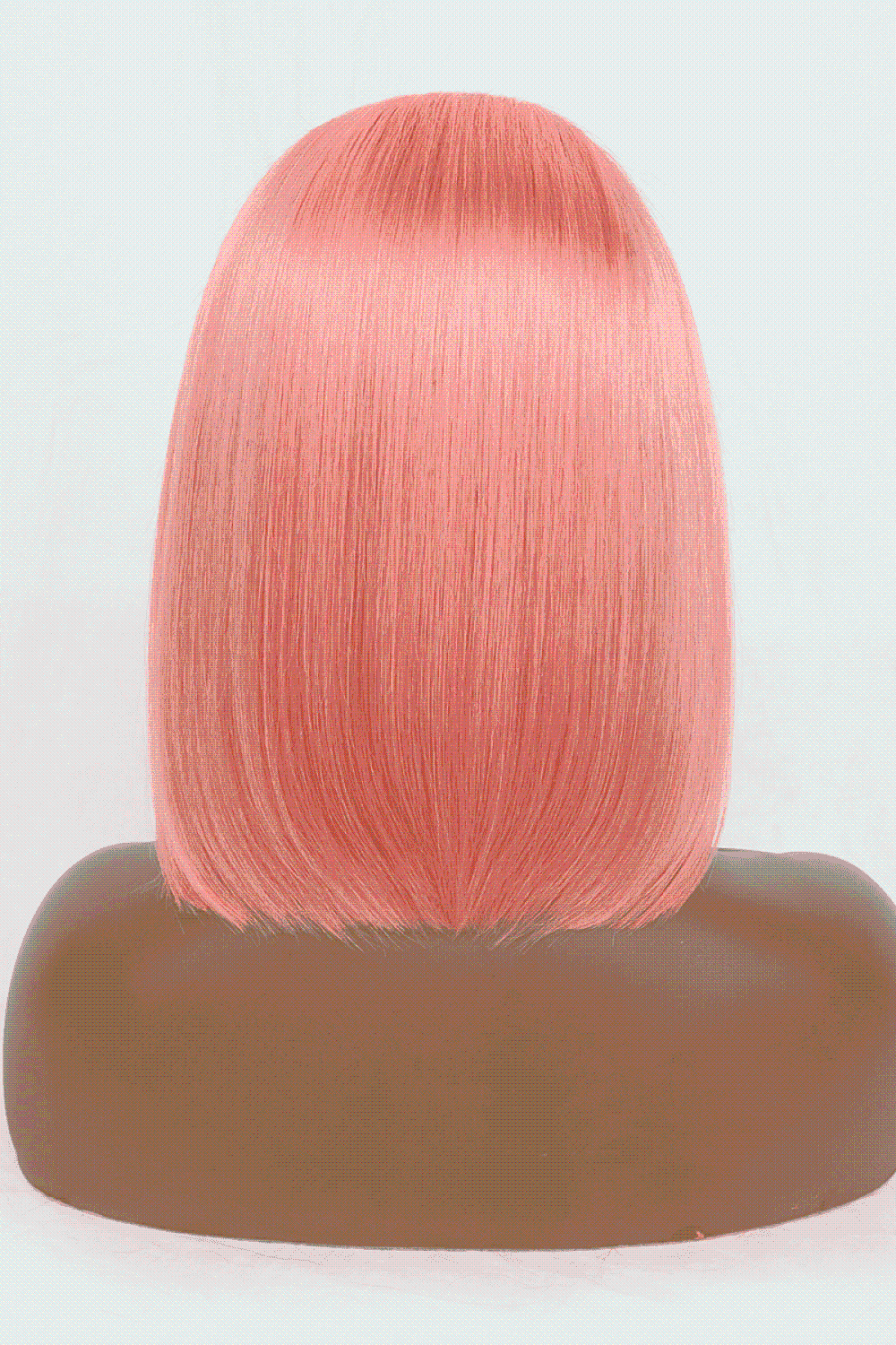 12" 165g Lace Front Wigs Cheveux Humains en Rose Rose Densité 150%