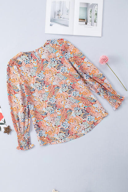 Blusa de manga larga con estampado floral