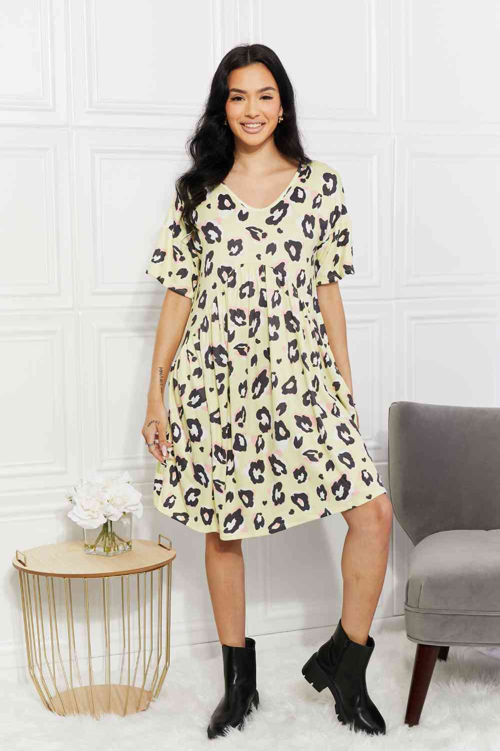 BOMBOM Vestido Take It Easy con estampado animal