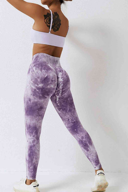 Pantalon de sport long tie-dye taille haute