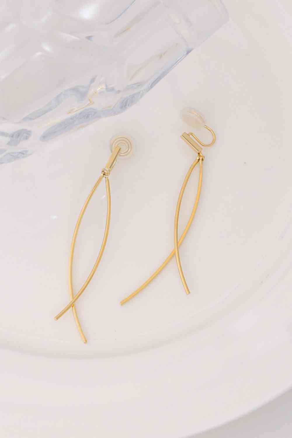 Boucles d'oreilles clips plaquées or 18 carats